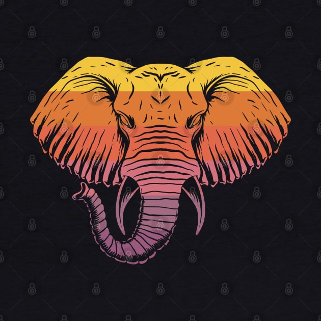 Retro Elephant by Dojaja